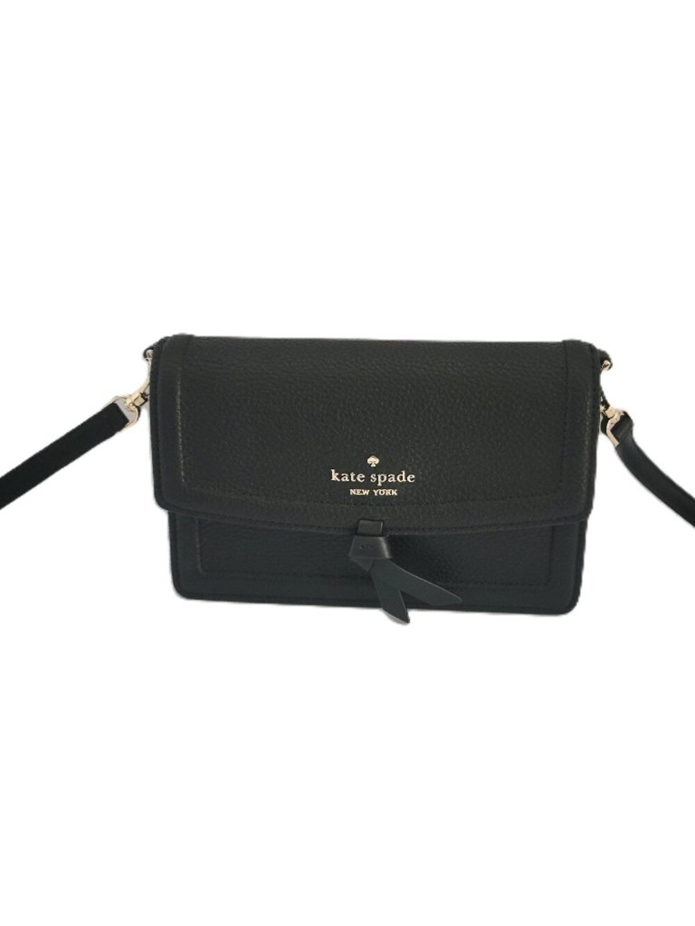 Kate Spade KM611 Knott Pebbled Leather Mini Crossbody Black Handbag